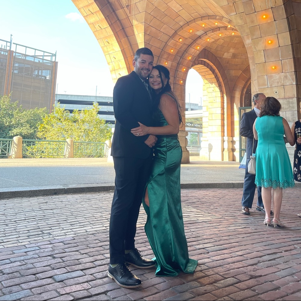 Emerald green dress